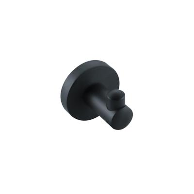 Fortifura Calvi Handdoekhaak - enkel - rond - met rozet - mat zwart SW639932