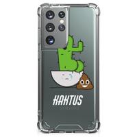 Samsung Galaxy S21 Ultra Stevig | Bumper Hoesje | Cactus Poo