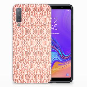 Samsung Galaxy A7 (2018) TPU bumper Pattern Orange