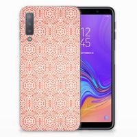 Samsung Galaxy A7 (2018) TPU bumper Pattern Orange - thumbnail