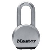 Masterlock 54mm chrome-plated solid steel padlock - 51mm octagonal boron-carbide - M830EURDLH