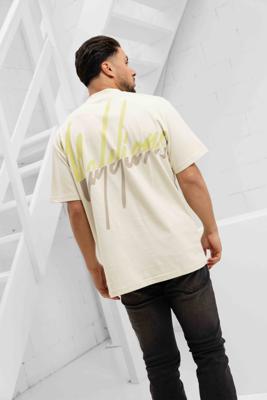 Malelions Split T-Shirt Heren Beige - Maat S - Kleur: Beige | Soccerfanshop