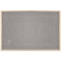 Zeller prikbord|memobord - grijs - 60 x 80 cm - textiel - groot