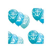 10x stuks Marine/maritiem thema party ballonnen - thumbnail
