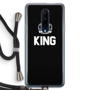 King zwart: OnePlus 7 Pro Transparant Hoesje met koord