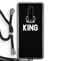 King zwart: OnePlus 7 Pro Transparant Hoesje met koord