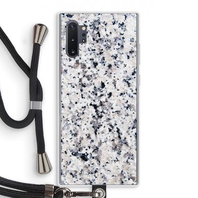 Gespikkelde marmer: Samsung Galaxy Note 10 Plus Transparant Hoesje met koord