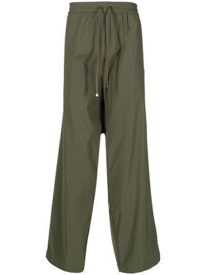 Maison MIHARA YASUHIRO pantalon ample à lien de resserrage - Vert