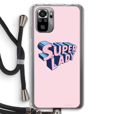 Superlady: Xiaomi Redmi Note 10S Transparant Hoesje met koord