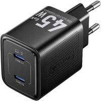 Vention 45W PD - oplader met GaN-technologie, 2x USB-C (zwart)