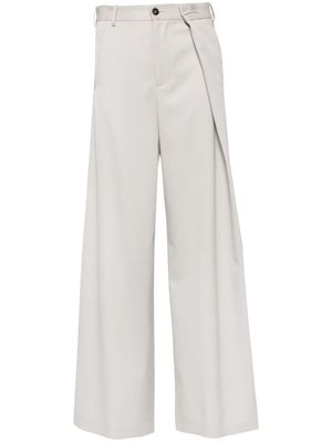 MM6 Maison Margiela pantalon ample à design plissé - Tons neutres