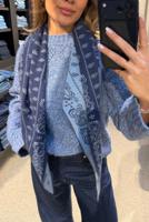 Guest In Residence shawl Wild Rag A25210AL indigo blue/light blue