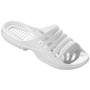 Beco Bad/sauna slippers met voetbed - wit - volwassenen - Badslippers antislip