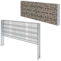 vidaXL Schanskorf dubbelstaafmat 2,008x0,83 m 18m (lengte) staal grijs - thumbnail