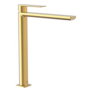 Wastafelkraan Tres Loft | Opbouw | Mengkraan | Hoog model | 1-hendel | Rond | 24k Goud mat