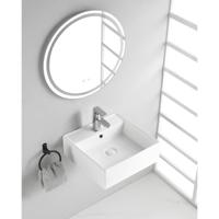 Wiesbaden Larx Opzetwastafel - Vierkant - 41x41x15cm - Keramiek - Glans Wit