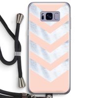 Marmeren pijlen: Samsung Galaxy S8 Plus Transparant Hoesje met koord
