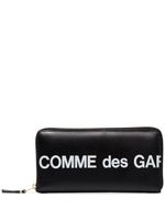 Comme Des Garçons Wallet portefeuille continental à logo imprimé - Noir