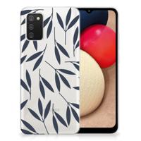 Samsung Galaxy A02s | TPU Case | Leaves Blue