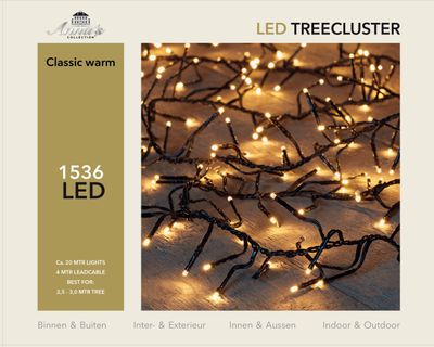 2,5-3m treecluster 20m/1536led classic warm Anna's collection - Annas collection