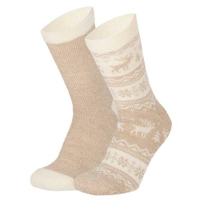 Apollo bedsokken / huissokken - dames - 2-pack - beige - one size - Slaapsokken - Slofsokken Apollo bedsokken / huissokken - dames - 2-pack - beige - one size - Slaapsokken - Slofsokken