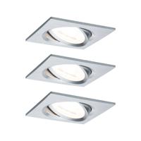 Paulmann 93456 Nova Inbouwlamp Set van 3 stuks LED LED 18 W Aluminium (gedraaid) - thumbnail