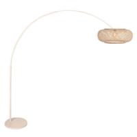 Steinhauer BooglampSparkled Light crème met bamboe kap Ø 60cm - 4319CR