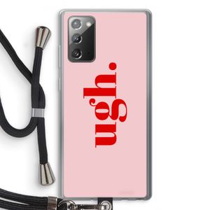 Ugh: Samsung Galaxy Note 20 / Note 20 5G Transparant Hoesje met koord