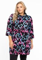 Yoek Tunic wide bottom | Zwart | Maat 58/60