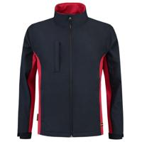 Tricorp softshell jack - Bi-Color - Workwear - 402002 - marine blauw/rood - maat 3XL