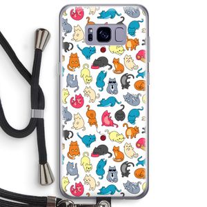 Kleurrijke katten: Samsung Galaxy S8 Plus Transparant Hoesje met koord