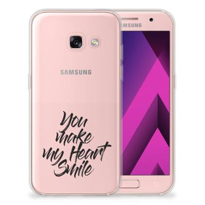 Samsung Galaxy A3 2017 | Siliconen hoesje | met naam Heart Smile