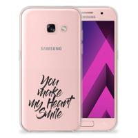 Samsung Galaxy A3 2017 | Siliconen hoesje | met naam Heart Smile