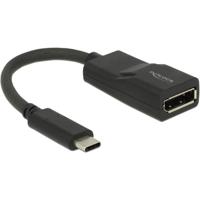 DeLOCK usb-c > displayport adapter (zwart, dp alt mode, 4k 60 hz)