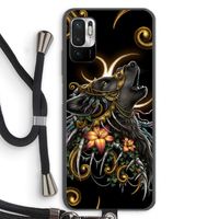 Huilende Wolf: Xiaomi Redmi Note 10 5G Transparant Hoesje met koord