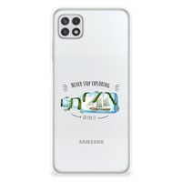 Samsung Galaxy A22 5G Telefoonhoesje met Naam Boho Bottle