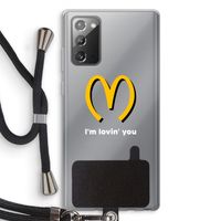 I'm lovin' you: Samsung Galaxy Note 20 / Note 20 5G Transparant Hoesje met koord