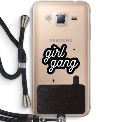 Girl Gang: Samsung Galaxy J3 (2016) Transparant Hoesje met koord