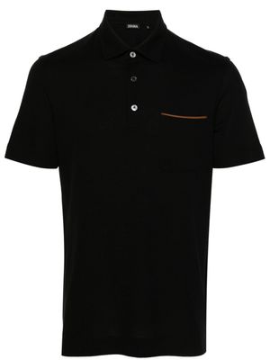 Zegna Katoenen piqué poloshirt - Zwart Zegna Katoenen piqué poloshirt - Zwart