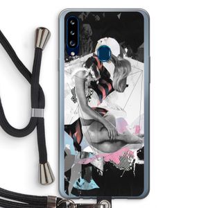 Camouflage de sommeil: Samsung Galaxy A20s Transparant Hoesje met koord