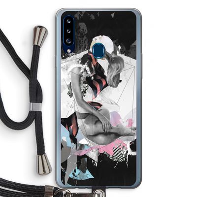 Camouflage de sommeil: Samsung Galaxy A20s Transparant Hoesje met koord