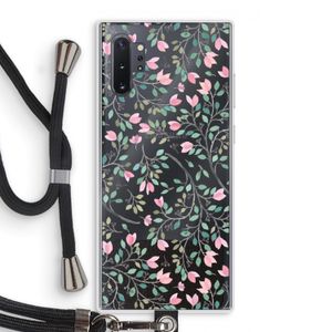 Sierlijke bloemen: Samsung Galaxy Note 10 Plus Transparant Hoesje met koord