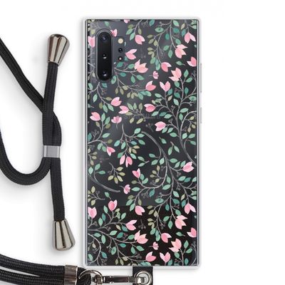 Sierlijke bloemen: Samsung Galaxy Note 10 Plus Transparant Hoesje met koord