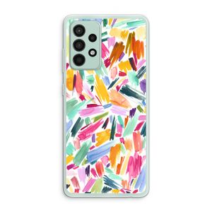 Watercolor Brushstrokes: Samsung Galaxy A52s 5G Transparant Hoesje