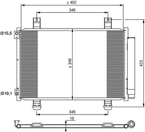 Condensor, airconditioning 35854