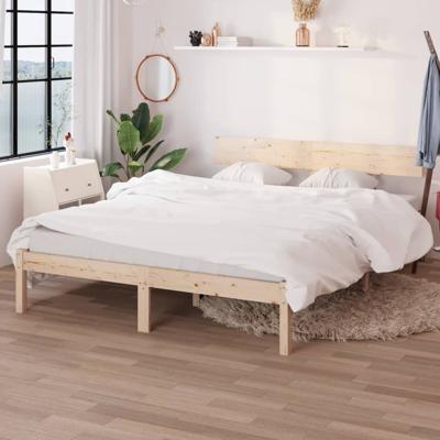 Bedframe zonder matras massief hout 140x200 cm