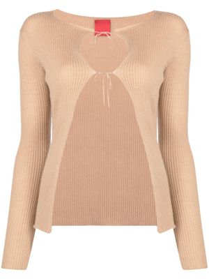 Cashmere In Love cardigan Elen en cachemire - Marron