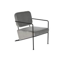 Armstoel DKD Home Decor Grijs Metaal 62 x 76 x 76 cm 55 x 71 x 72 cm
