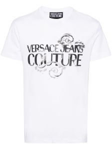 Versace Jeans Couture t-shirt en coton à logo imprimé - Blanc