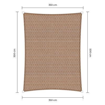 Sunfighter Schaduwdoek Rechthoek zand 3,5x5m.